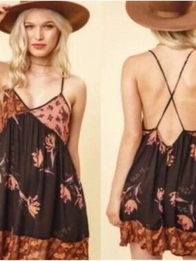 FREE PEOPLE Bohemian Floral Slip
